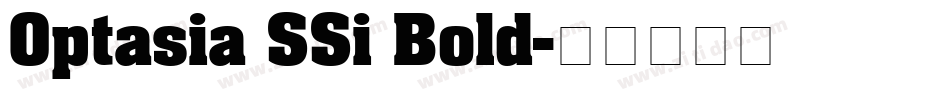 Optasia SSi Bold字体转换